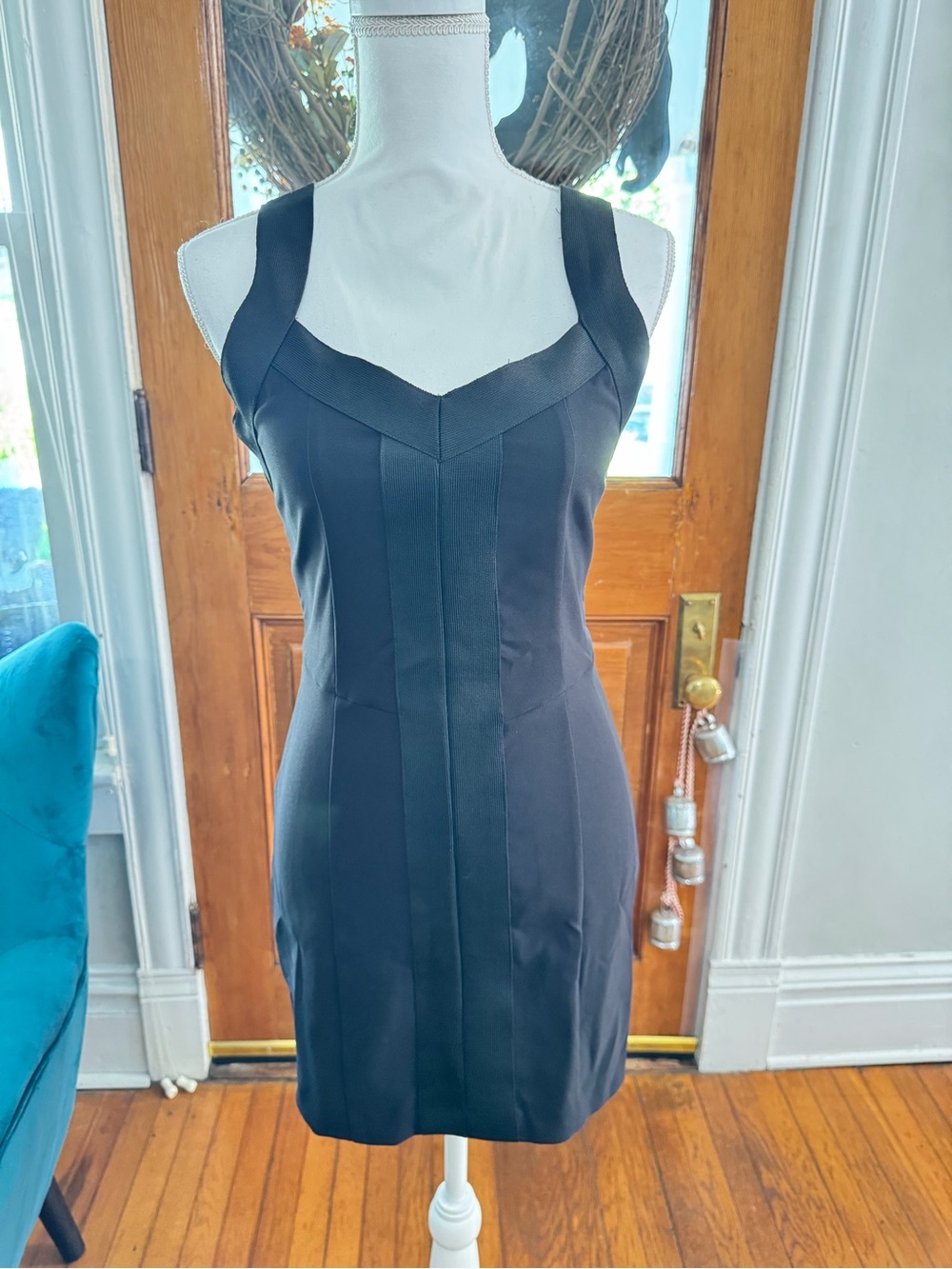 Zara Black Fitted Mini Dress